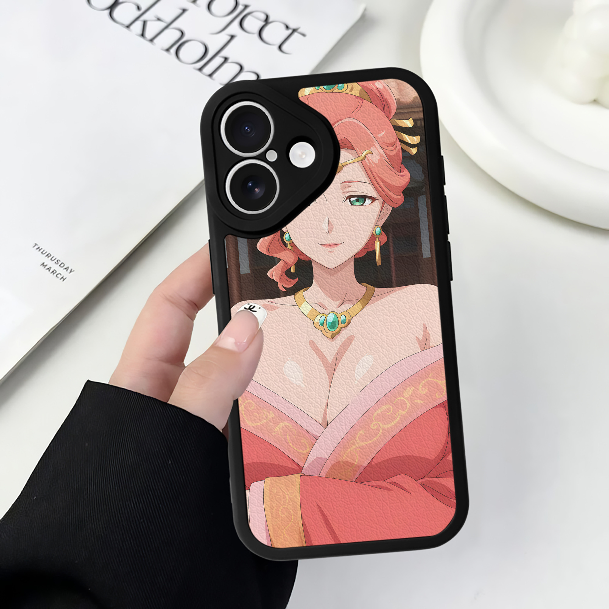 （画像用） 薬屋のひとりごと The Apothecary Diaries 【iPhone 16シリーズ対応】シリコンスマホケース（レザー調） 材質：シリコン